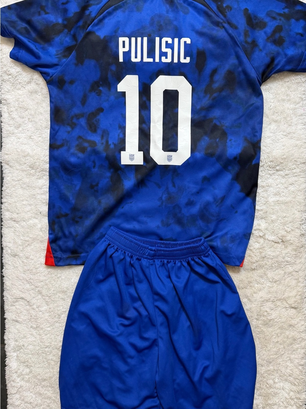 Blue Kids Soccer Jersey & Shorts - Pulisic #10 USA